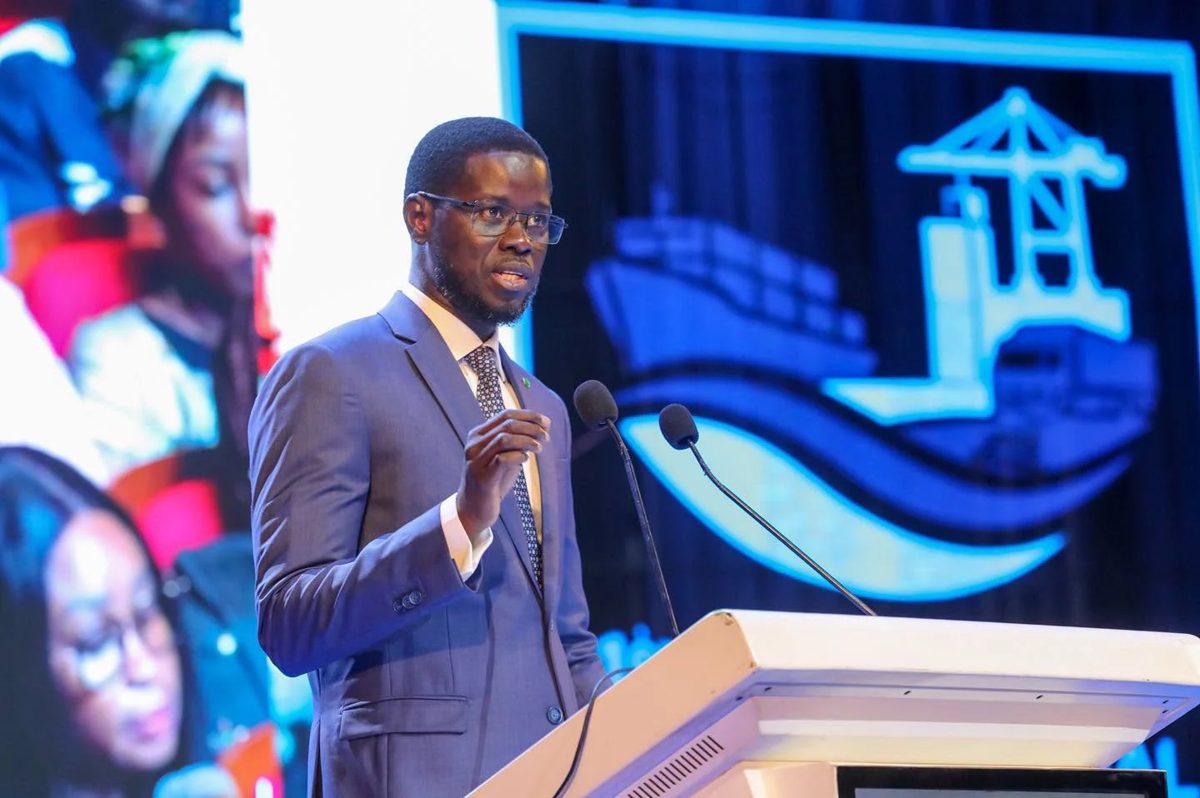 Le Président de la République Bassirou Diomaye Faye lors d’une allocution sur le secteur maritime